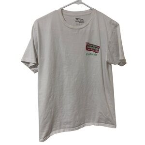In and out California Melissa Noriega white graphic short sleeve t-shirt M